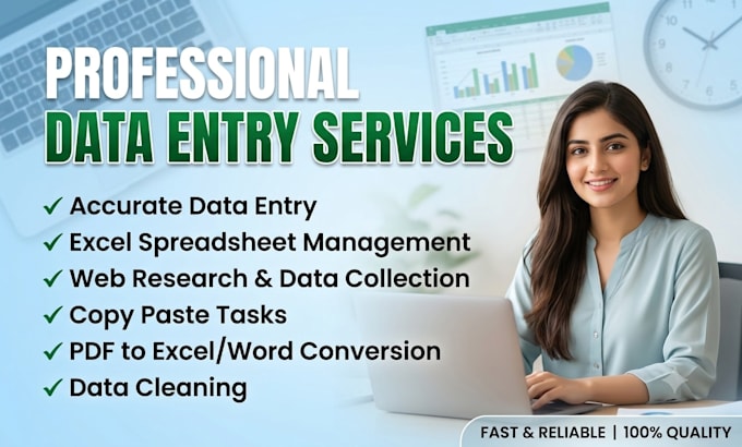 do data entry, copy paste, typing, and excel data entry