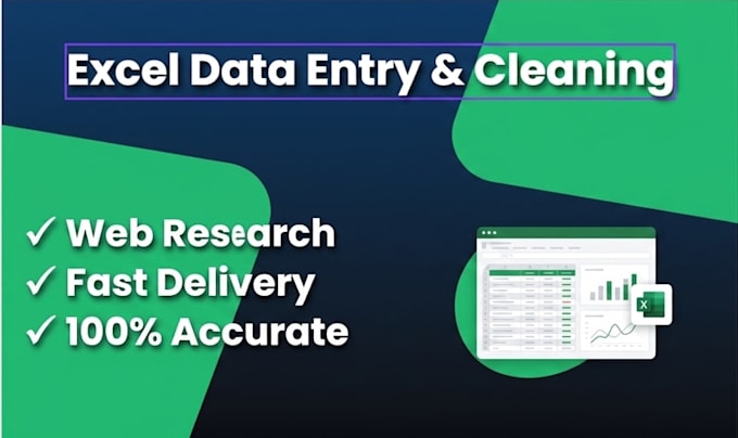 do excel data entry, data cleaning, and web research