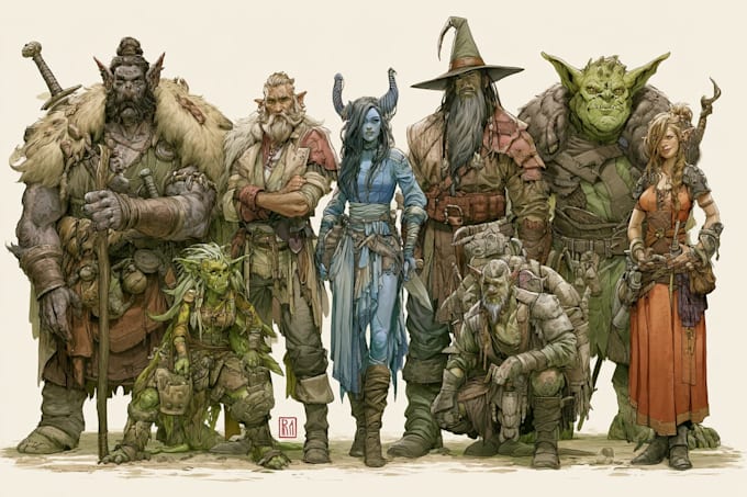 draw your dnd party