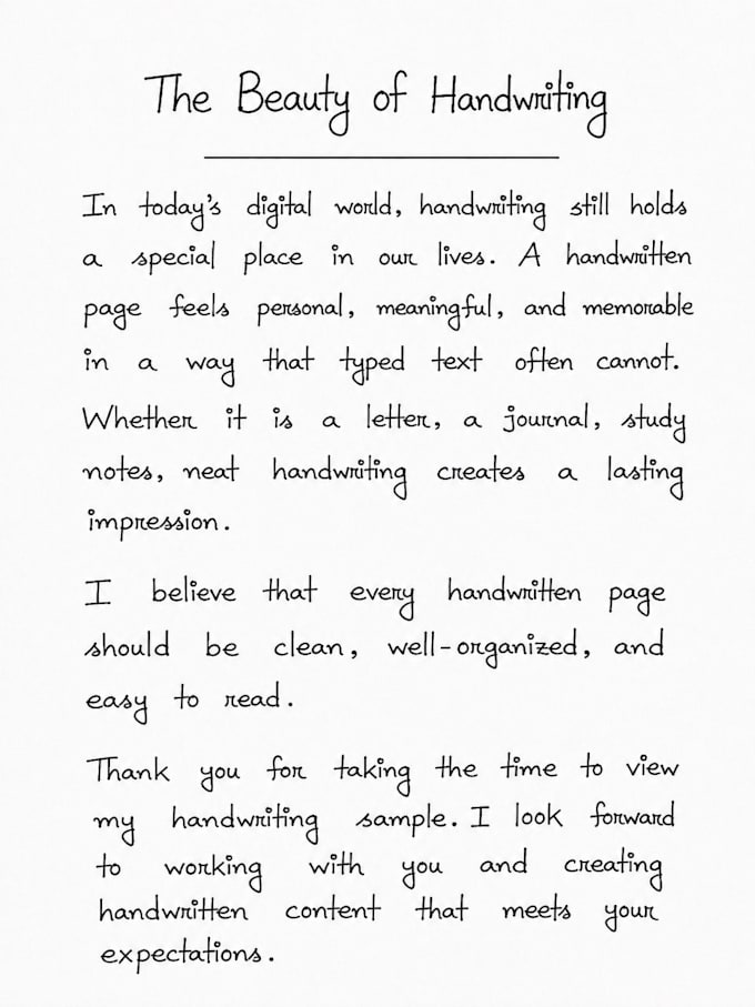 write anything with my beautiful handwriting