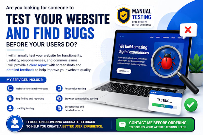 perform professional website QA testing