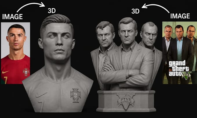 convert 2d to 3d printable model stylized 3d character design 2d to 3d model