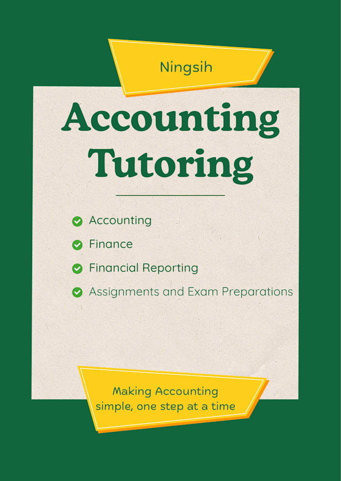 be your accounting and finance tutor
