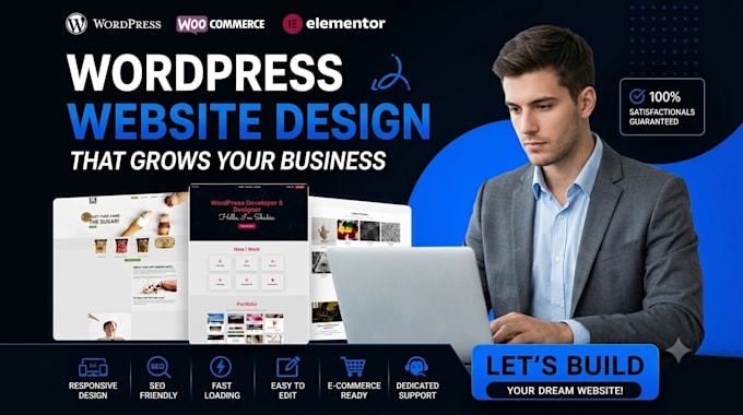 design a responsive wordpress website using elementor
