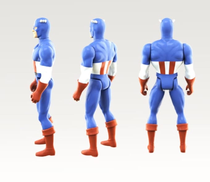 action figure design, 3d action figure statue articulated figure for 3d print