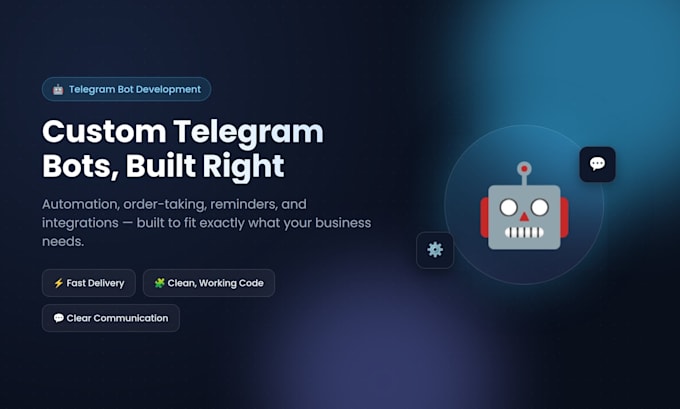 build a custom telegram bot for your business
