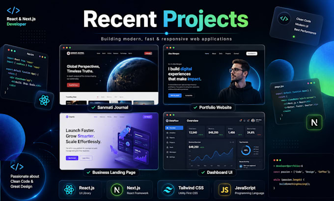 build a modern responsive react js website