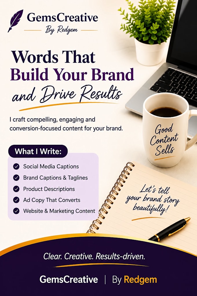 write creative captions and poetic brand stories