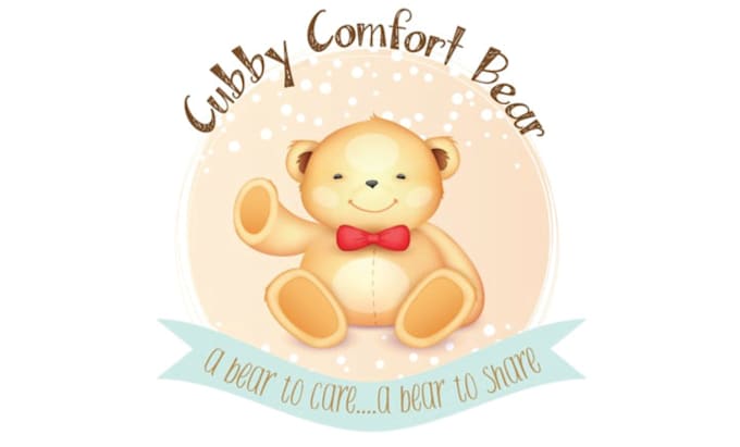 create adorable teddy bear logo design for baby brands