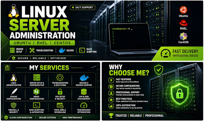 fix linux ubuntu centos rhel server issues professionally