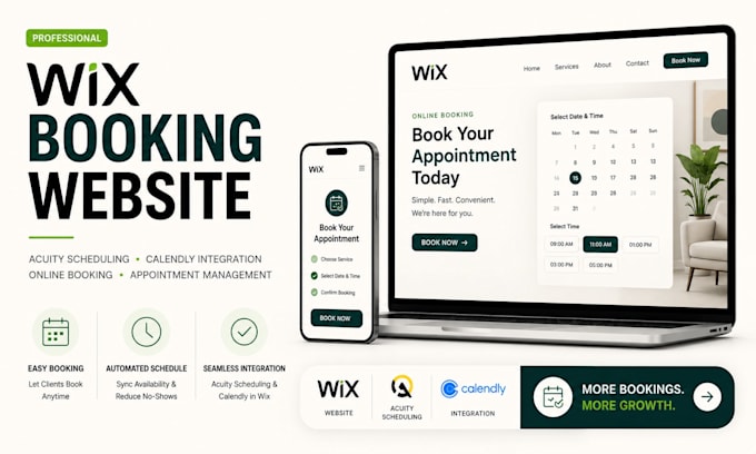 create wix booking website acuity scheduling, integrate calendly in wix website