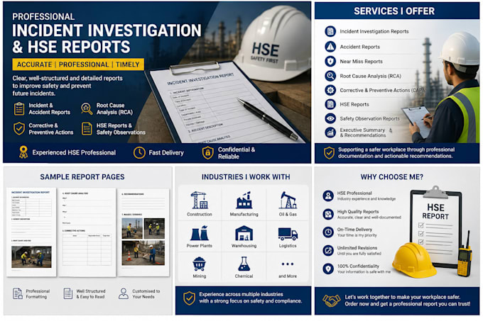 write professional incident investigation and hse reports