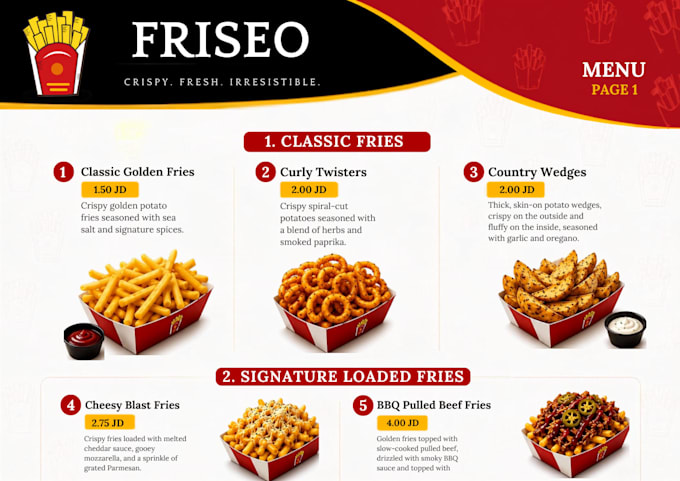 designer modern restaurant menu, cafe menu or food menu