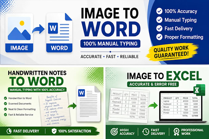 convert image to text, word or excel with accuracy