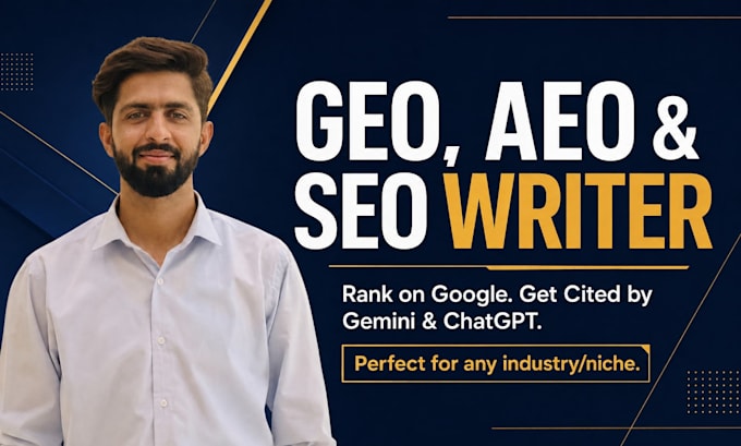 be your GEO, aeo, sxo, SEO website content writer