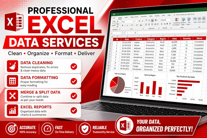 professionally clean, sort, and format excel data