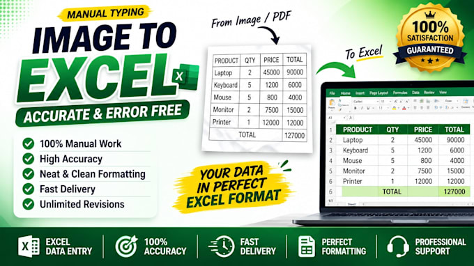 convert image to excel manually accuracy