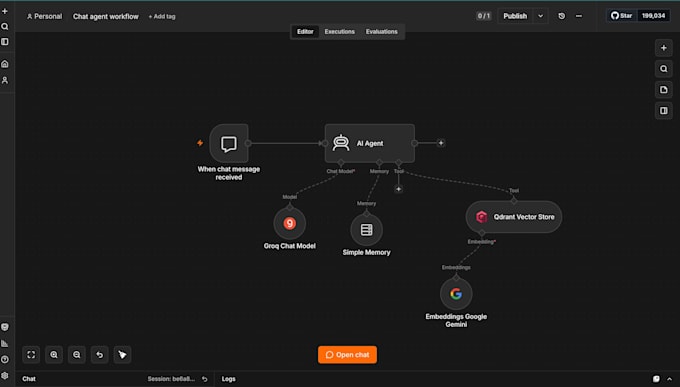 build a custom ai chatbot with rag using n8n and qdrant