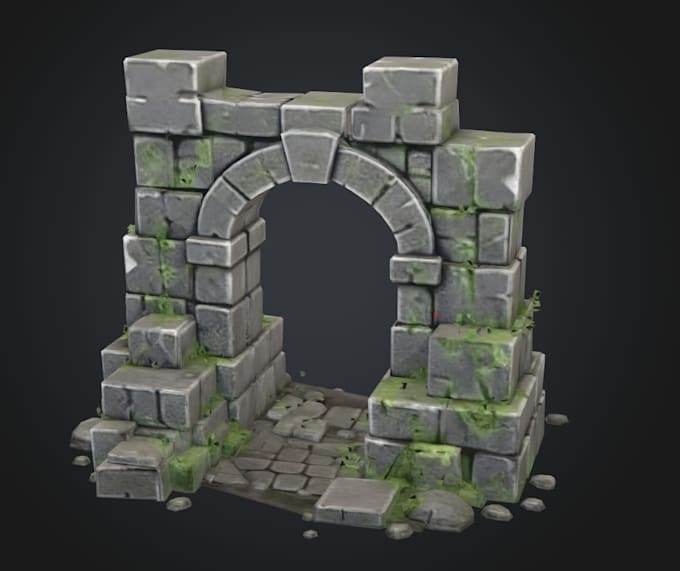 design low poly 3d game asset