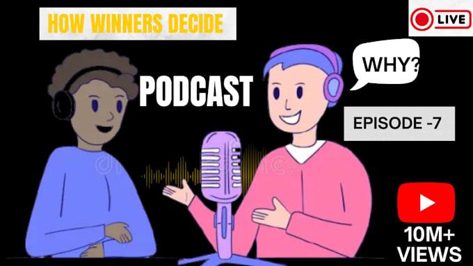 design a professional podcast youtube thubnail