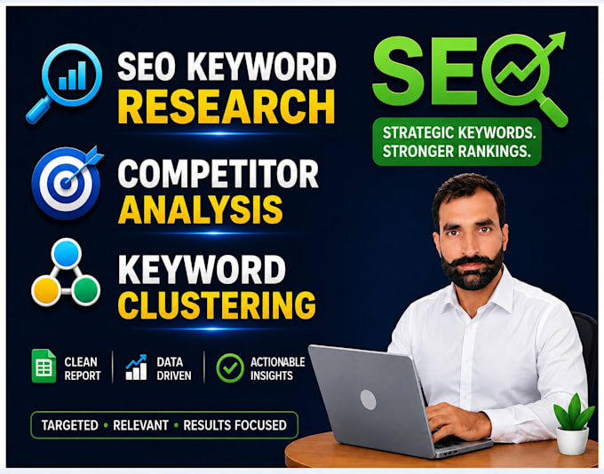 do SEO keyword research, clustering and competitor analysis