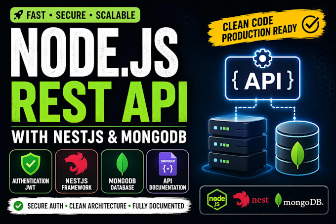 build secure rest apis with nodejs, nestjs and mongodb