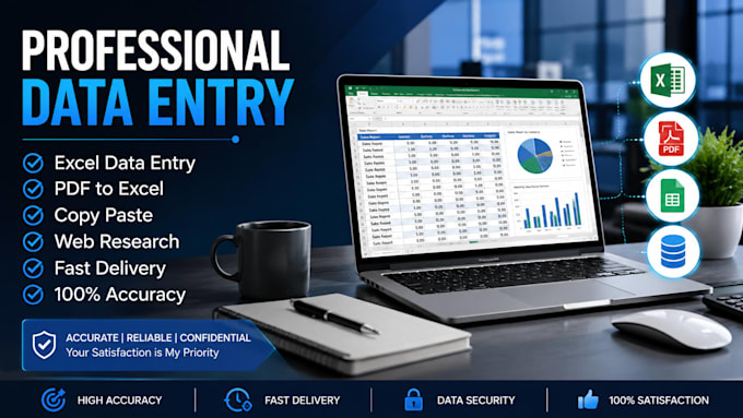 do accurate data entry, excel work and audio annotation
