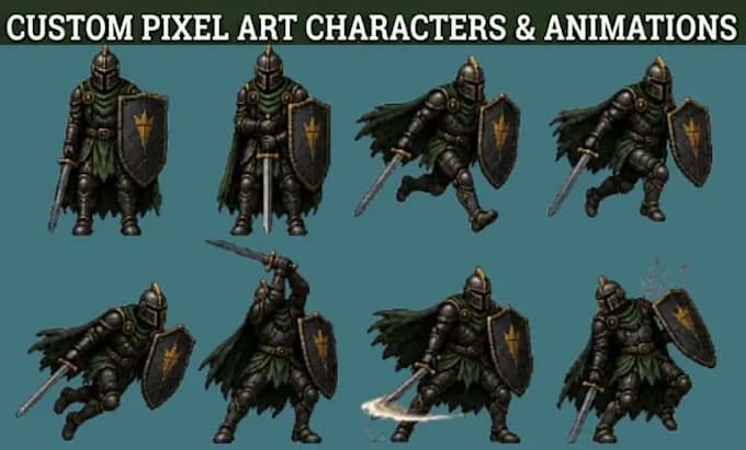create pixel art character design pixel sprite sheet, asset pixel art animation