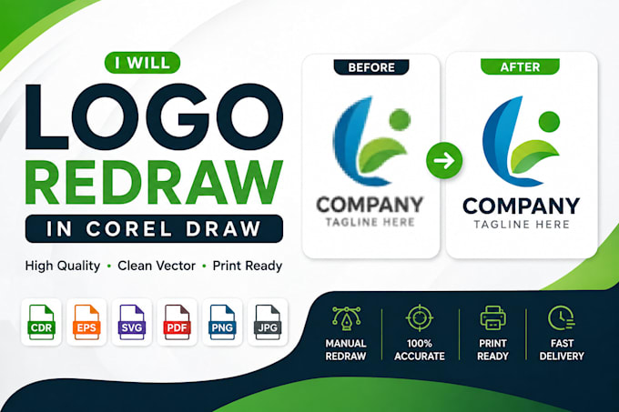 redraw your logo in coreldraw