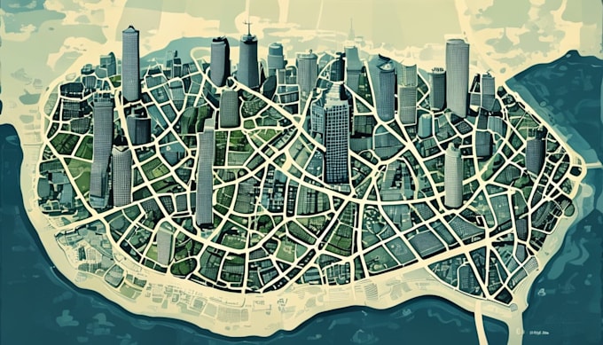 design unique vector map illustration or street map