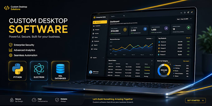 build custom desktop software using python and react