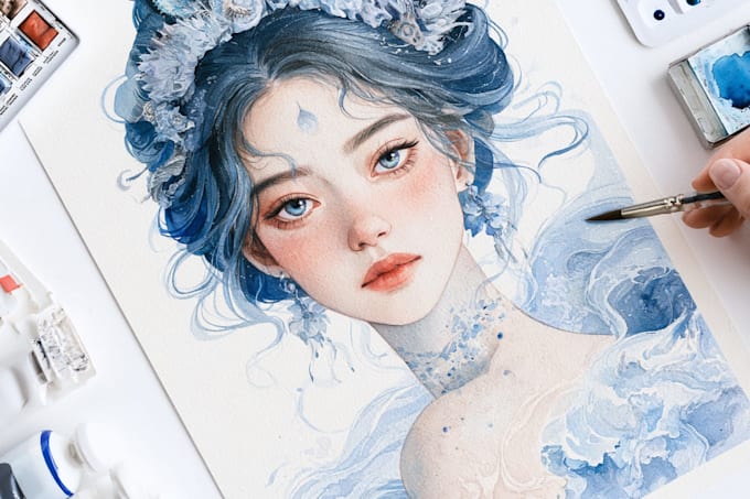 make a watercolor illustration