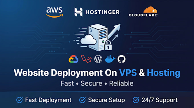 deploy your website on vps and hosting, fast setup