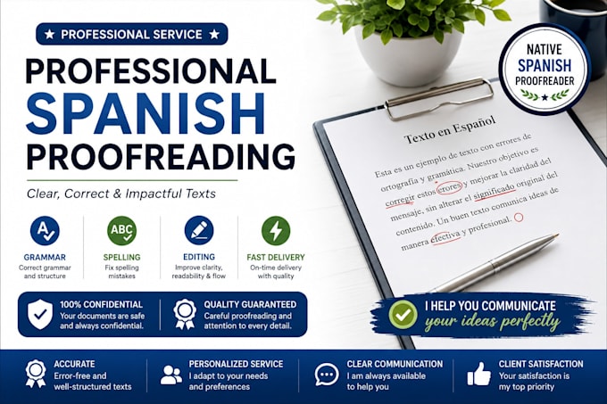 proofread and edit your spanish text