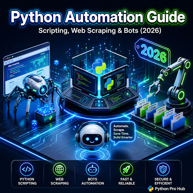 develop python bot for automation, scraping, and task automation