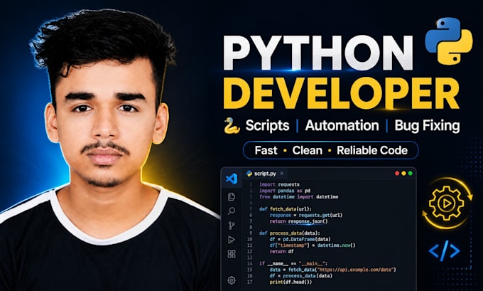write python scripts, automate tasks, and fix python bugs