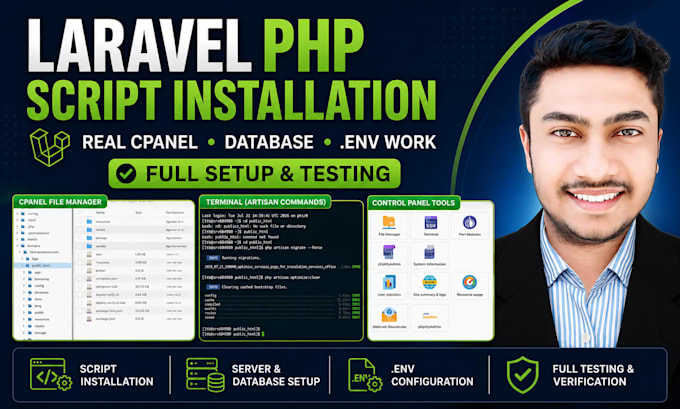 install laravel PHP codecanyon scripts on cpanel