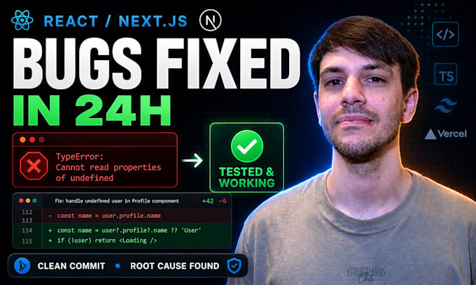 fix bugs and add features to your react, next js or firebase web app