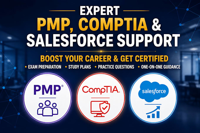 assist you pmp, comptia, and salesforce certification