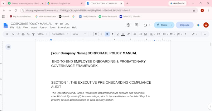 design a custom hr policy bundle for your startup