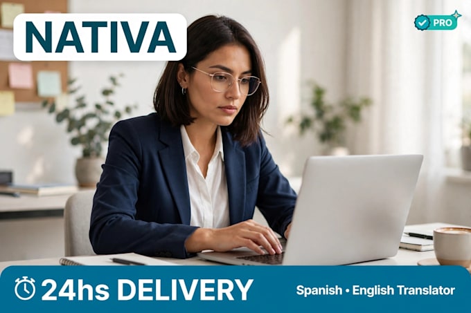 traduciré inglés a español nativo profesional en 24h y viceversa