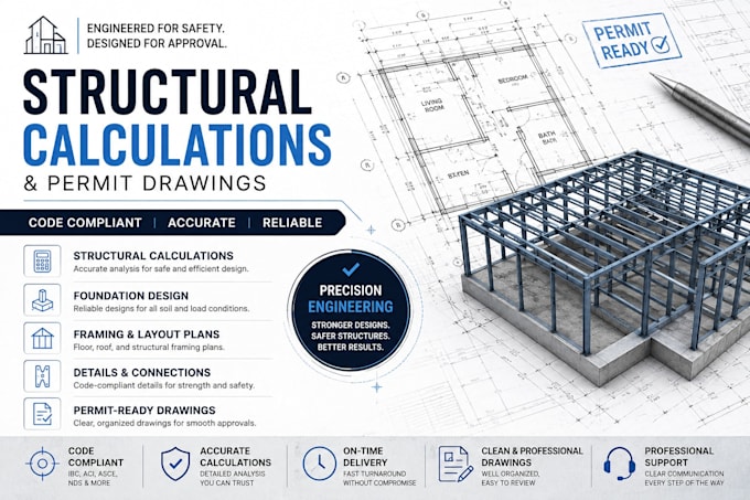 provide permit ready structural calculations and drawings