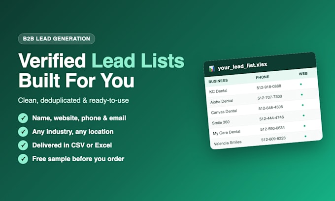 build a verified b2b lead list