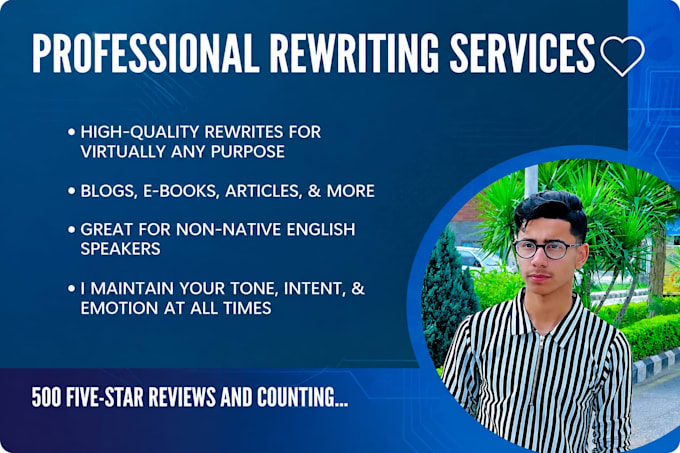 expertly rewrite and improve your articles