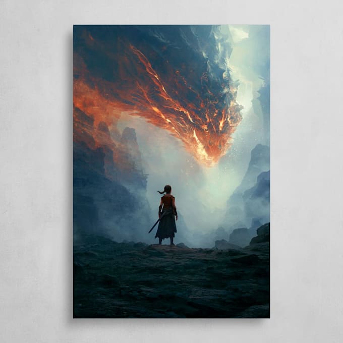 draw a unique fantasy custom illustration