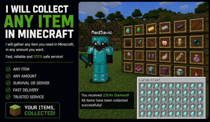 gather minecraft resources for you in minecraft