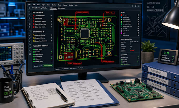 perform dfm analysis and fix your gerber errors for manufacturing