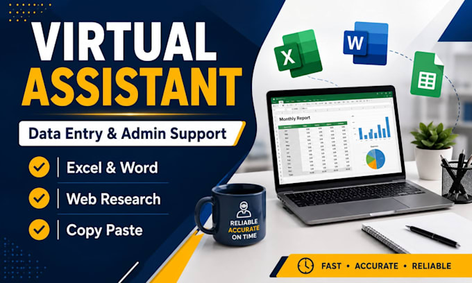 be your virtual assistant for data entry and admin support
