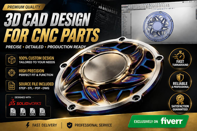 design custom cnc parts from your sketch or reference image