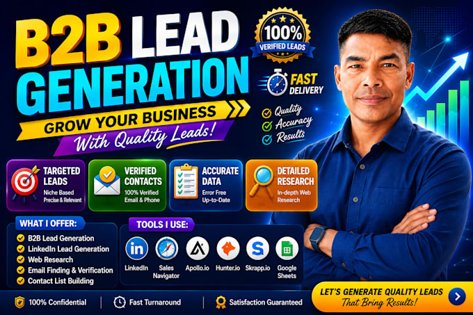 do b2b lead generation and verified linkedin email list